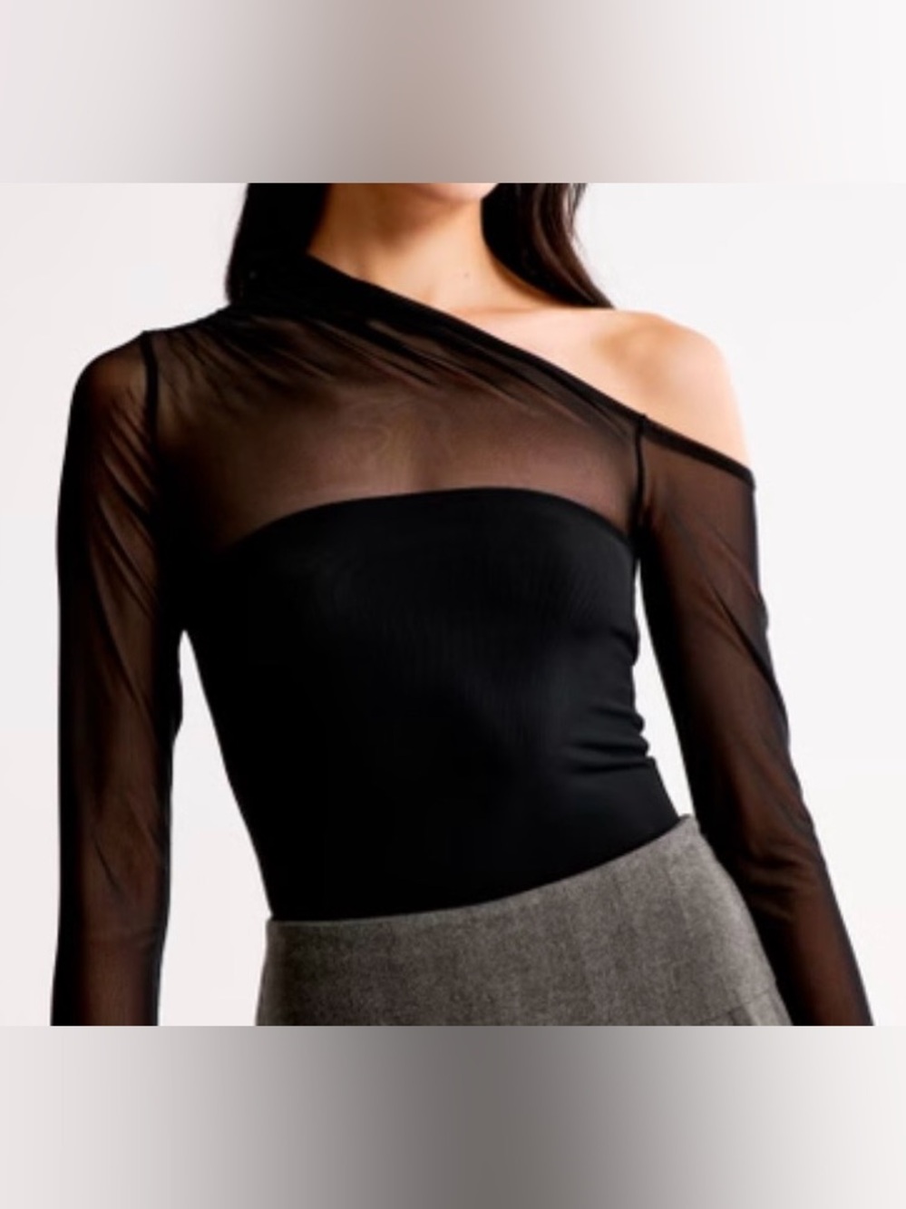 Abercrombie Asymmetrical Draped Mesh Body